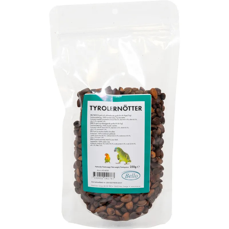 Tyrolernötter till Fågel - 250 g | Djurtyp - Fågel - Fågelgodis | DogStyle