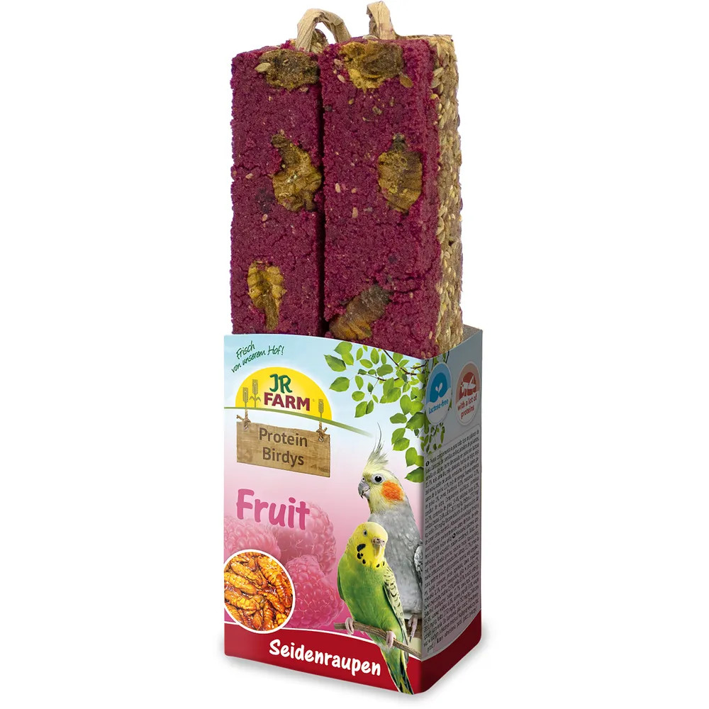 Proteinrika Sticks frukt & silkesmaskar till fågel - 150 g | Djurtyp - Fågel - Fågelgodis | DogStyle