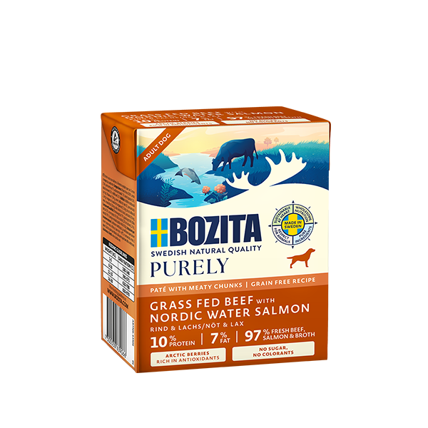 Purely Adult Paté Beef/Salmon Våtfoder för Hund - 6 x 370 g