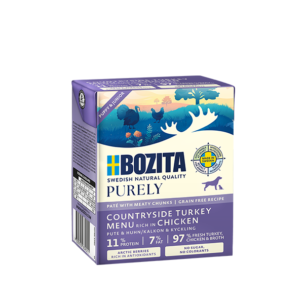 Purely Puppy Paté Chicken/Turkey Våtfoder för Hund - 6 x 370 g