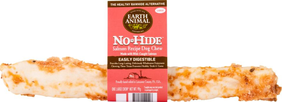 No-hide Salmon Chews Tuggben för Hund - L