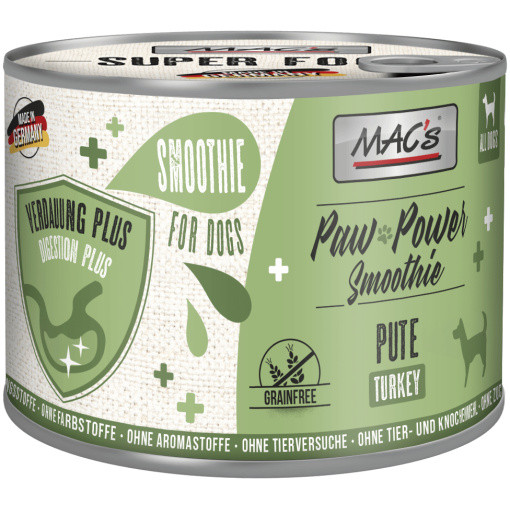 Paw Power Smoothie Kalkon för Hund - 6 x 200 g