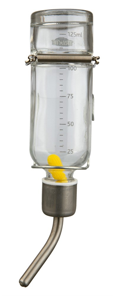 Vattenflaska i glas för gnagare - 125 ml