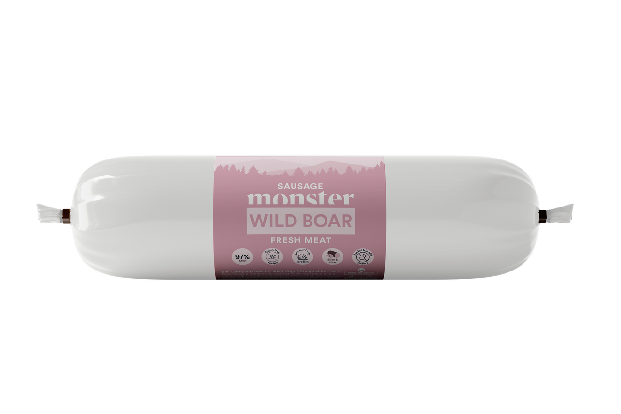 Dog Sausage Wild Boar Hundfoder - 12 x 200 g