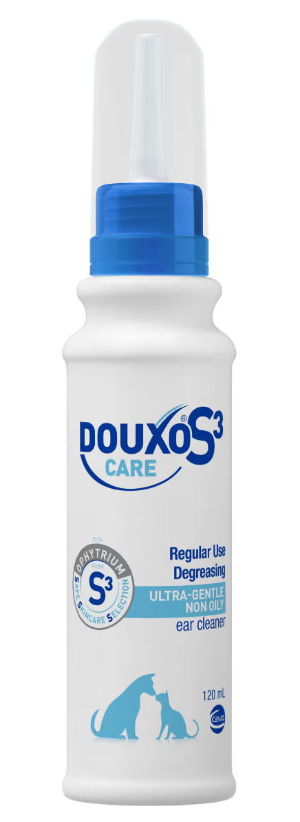 Douxo S3 Öronrengöring för Hund och Katt - 120 ml | Djurtyp - Hund - Hundapotek - Öronvård | DogStyle