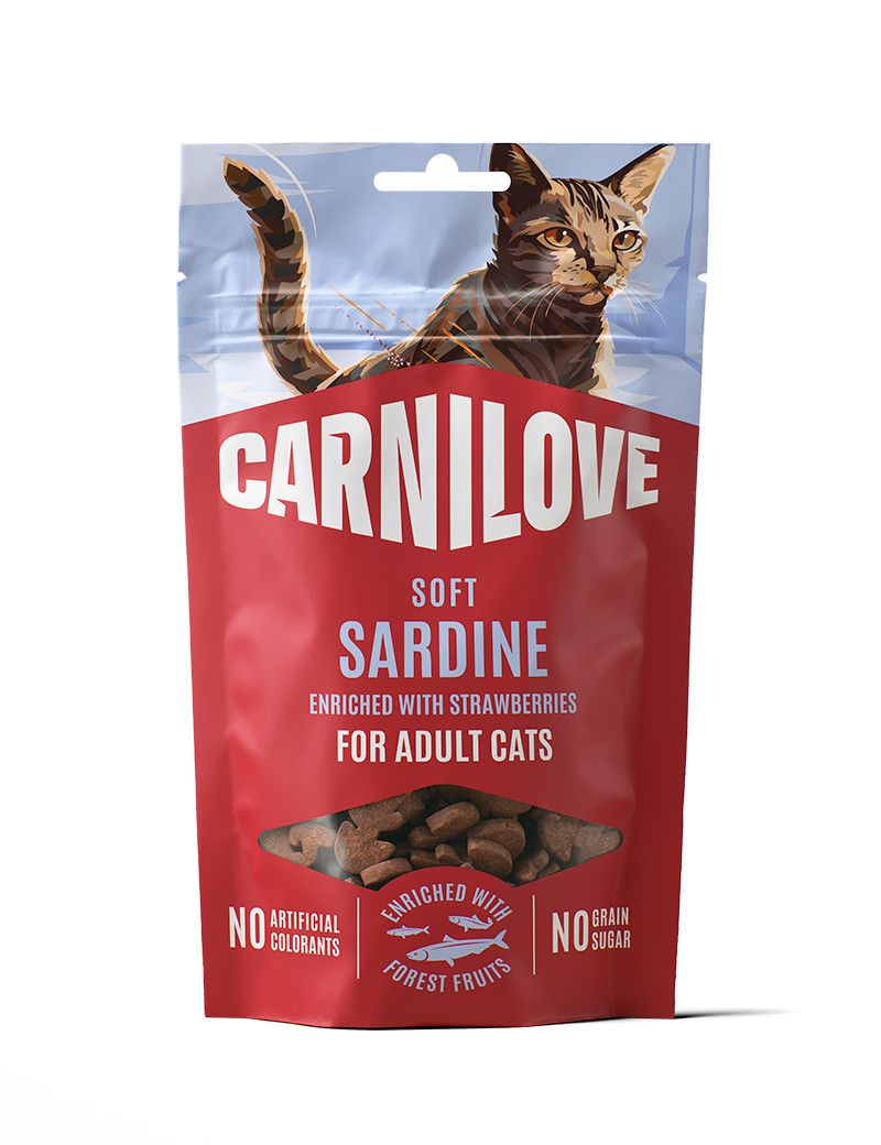 Carnilove Cat Soft Snack - 50 g sardiner med jordgubbar