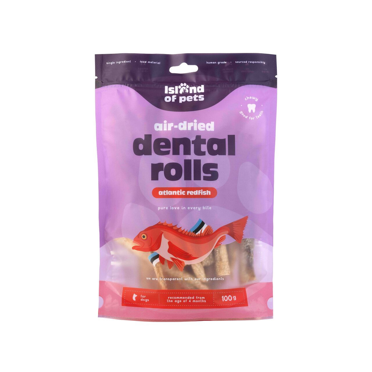 Dentalrullar Kungsfisk Hundgodis - 100 g