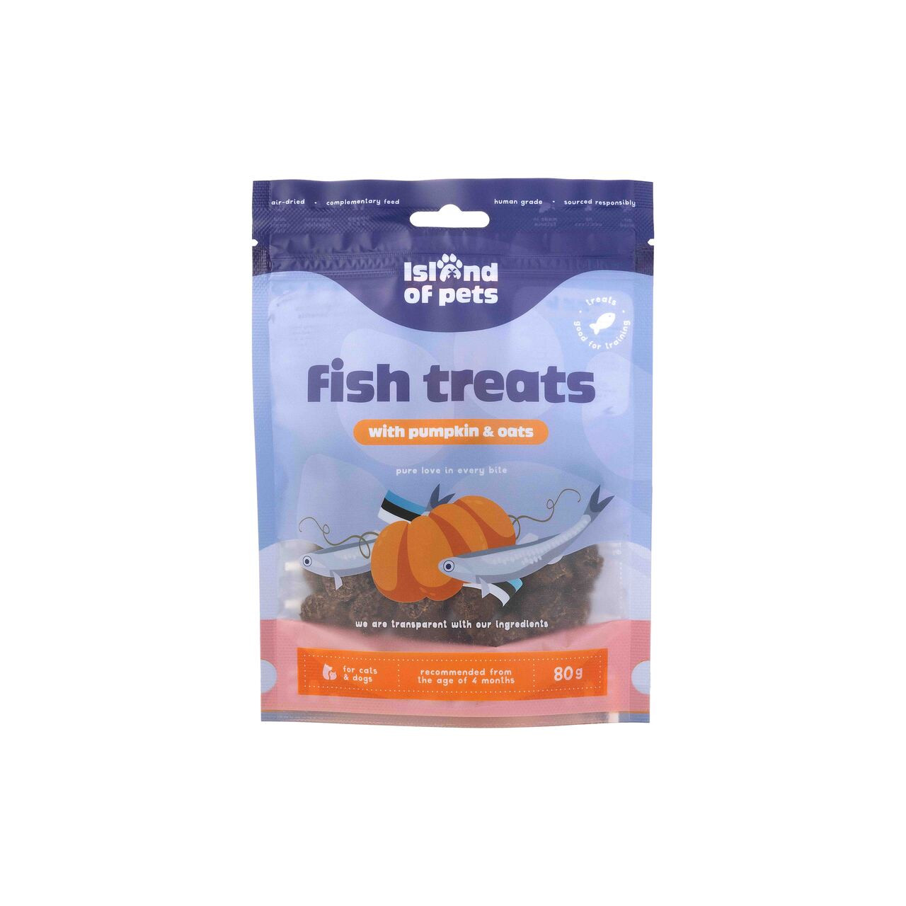 Fiskkex med Pumpa & Havre Hundgodis - 80 g