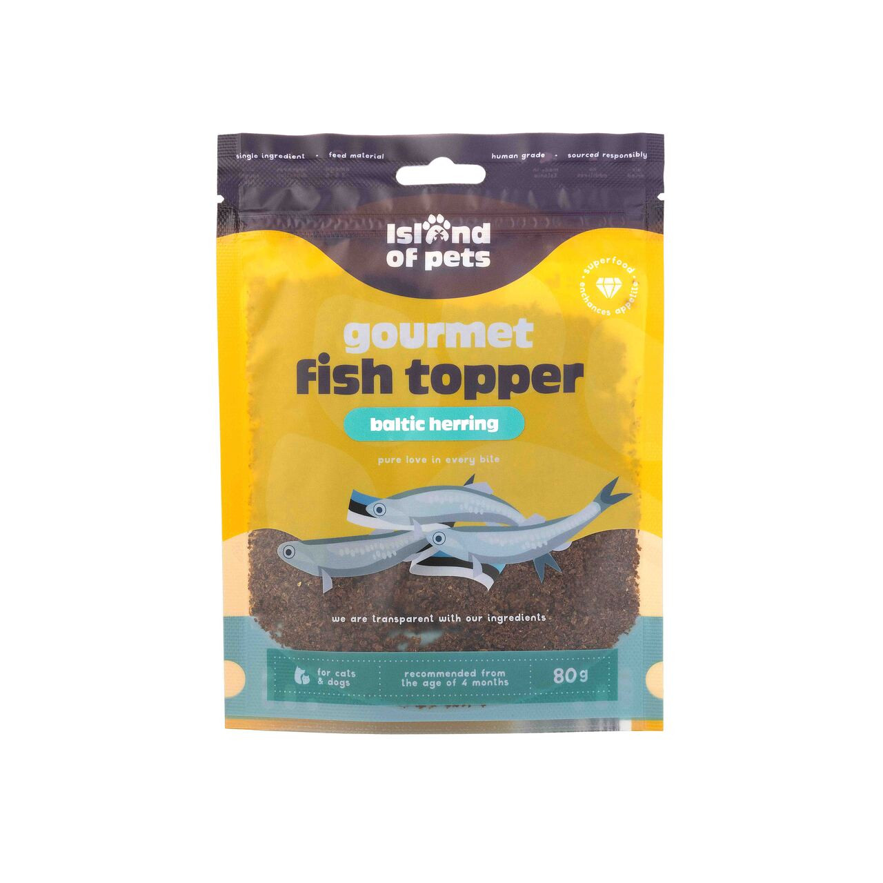 Fisk-topper Gourmet för hund och katt - 80 g