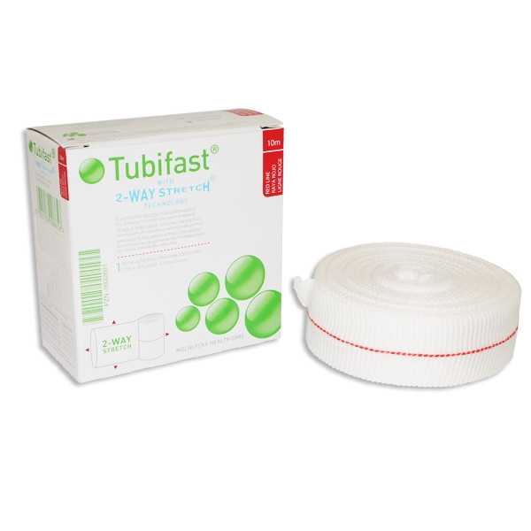Tubifast bandage elastastisk till husdjur - Röd 3,5 cm x 10 m