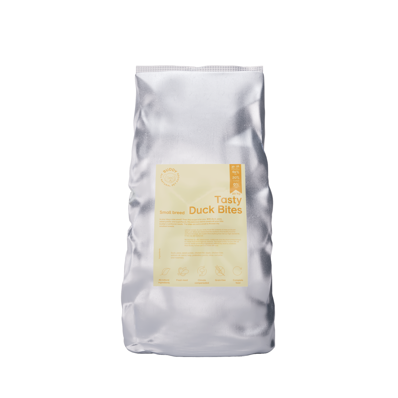 Tasty Duck Bites Torrfoder för Hund - 17 kg