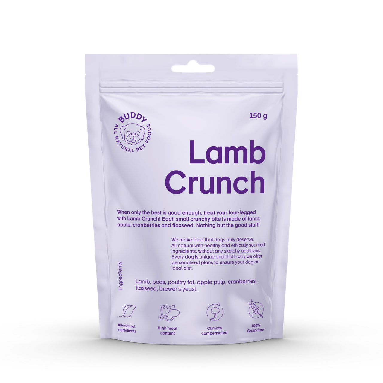 Hundgodis Crunchy Snack Lamm och Tranbär - 150 g