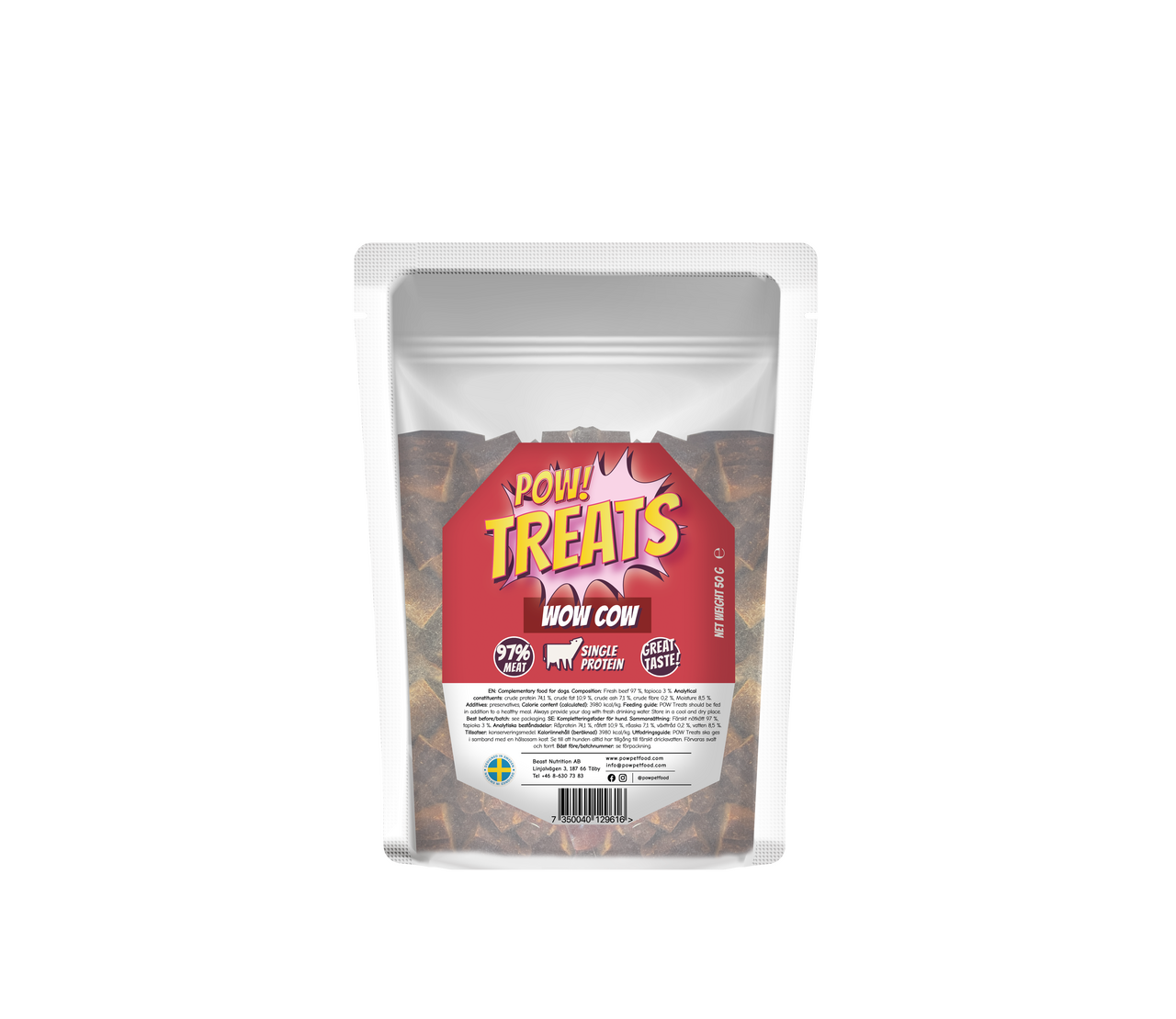 Hundgodis Wow Cow - 50 g