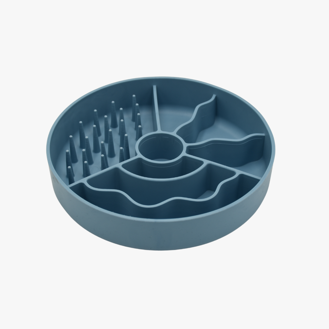 Fiboowl Slowfeeder-skål för hund & katt - Marinblå