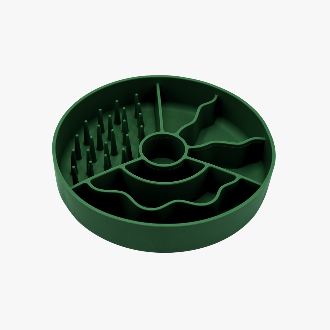 Fiboowl Slowfeeder-skål för hund & katt - Mörkgrön