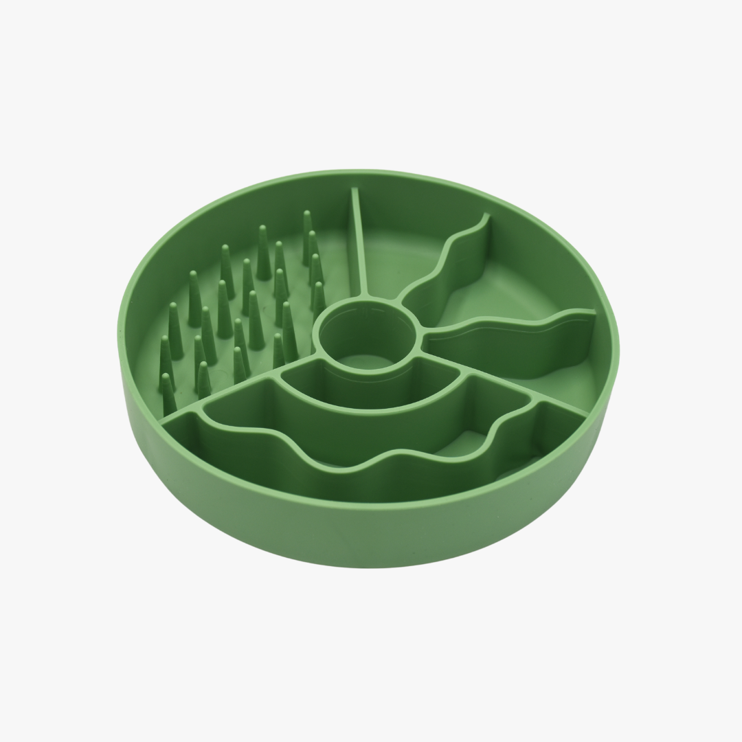 Fiboowl Slowfeeder-skål för hund & katt - Grön