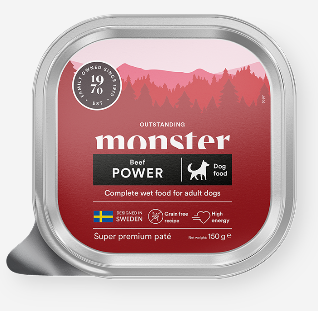 Våtfoder Paté med Nöt för Hund - 12 x 150 g