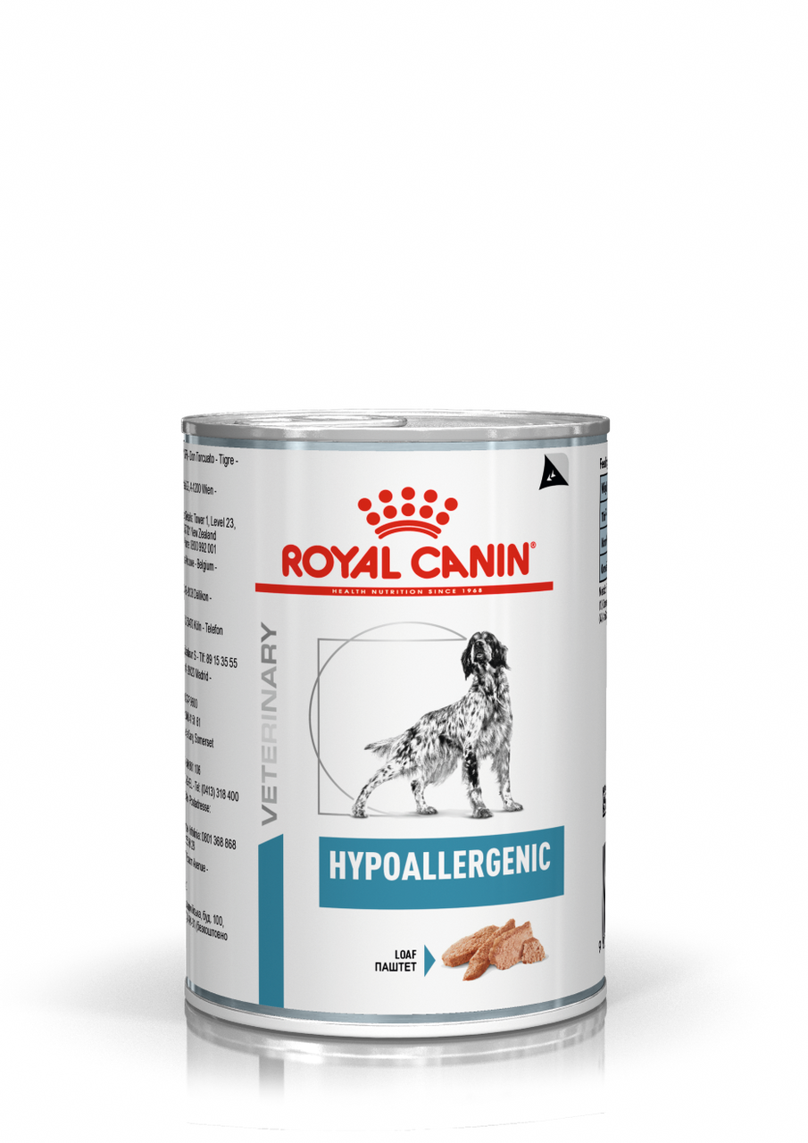 Veterinary Diets Derma Hypoallergenic Loaf Can för hund - 12 x 400 g | Djurtyp - Hund - Hundmat - Veterinärfoder | DogStyle
