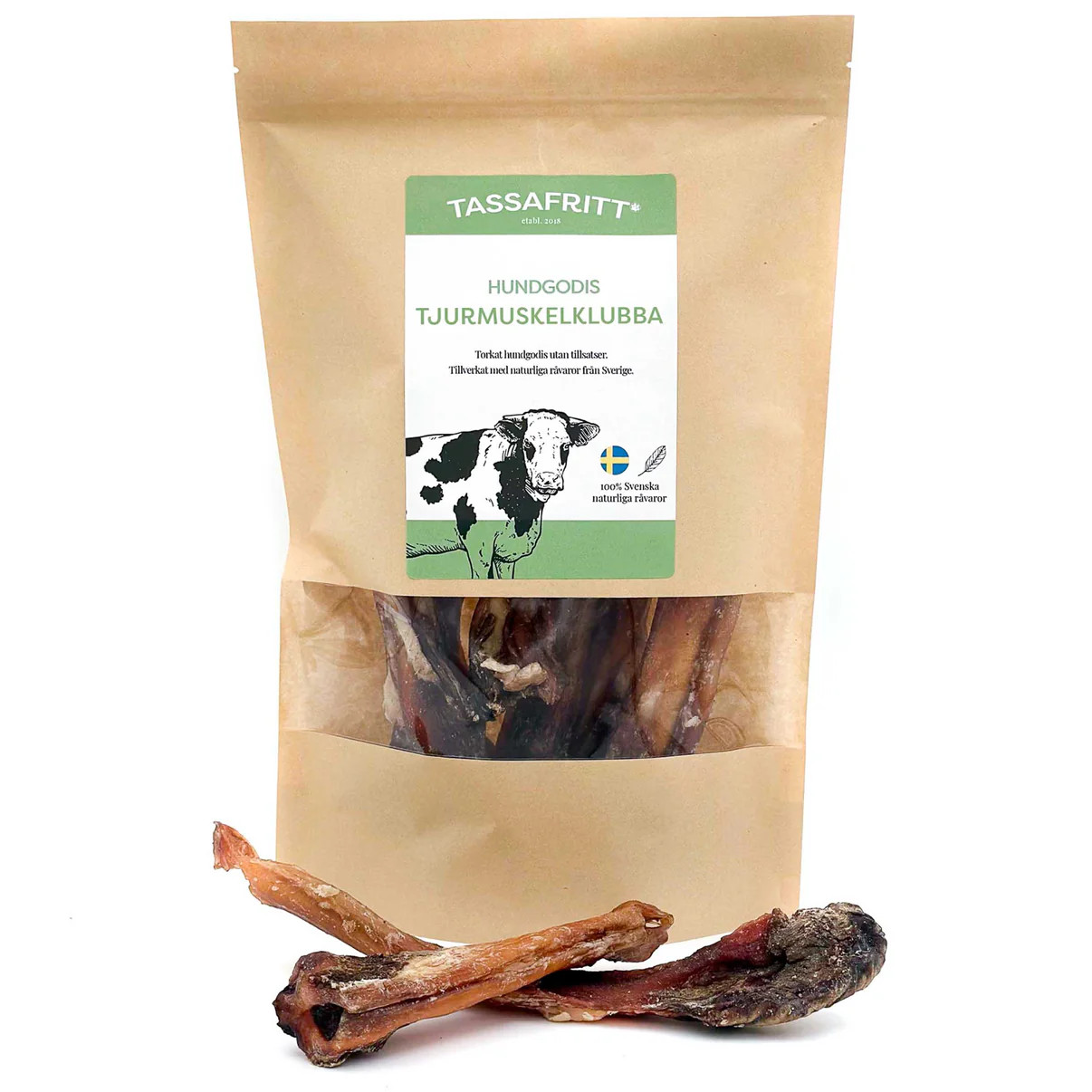 Svensk Tjurmuskelklubba Tuggben till hund - 500 g