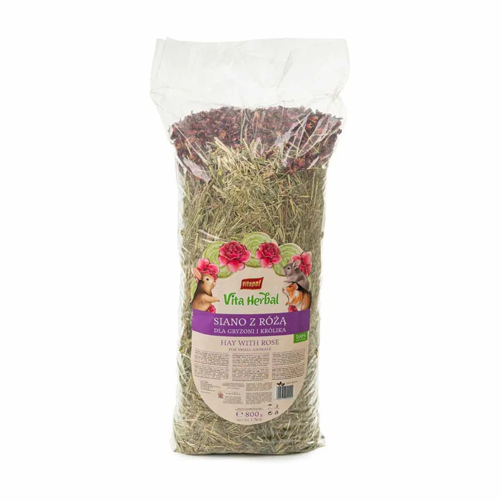 Hö Rosblad till fågel & gnagare - 800 g