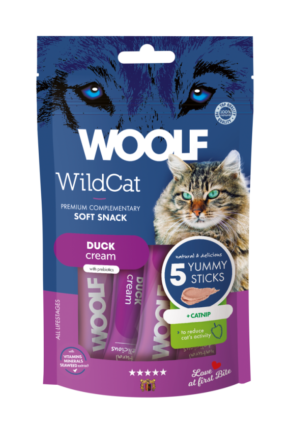 Creamy Snack Anka & Kattmynta Kattgodis - 5 x 14 g