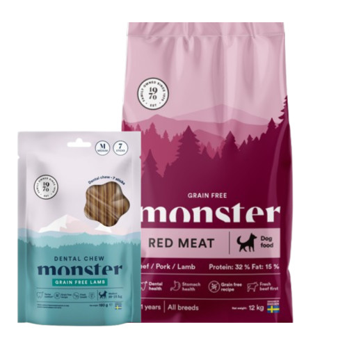 Köp Dog Grain Free Adult Red Meat - få Dental Chew på köpet! - 12 kg + Dental Chew