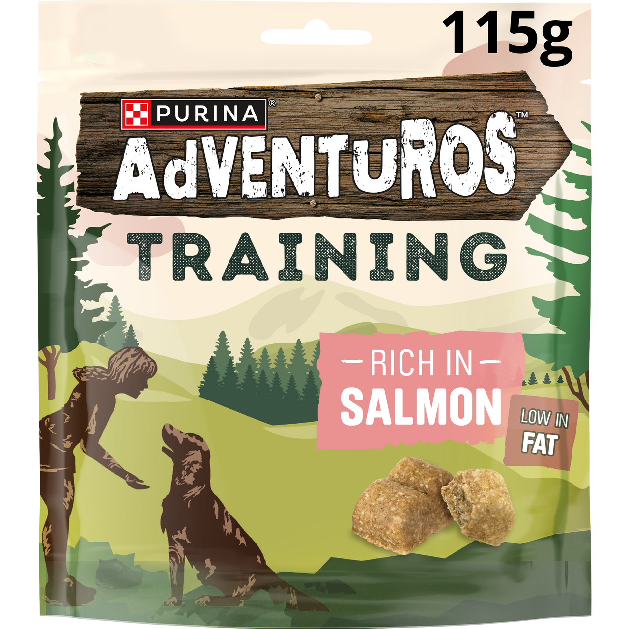 Adventuros Training Treats Lax Hundgodis - 115 g