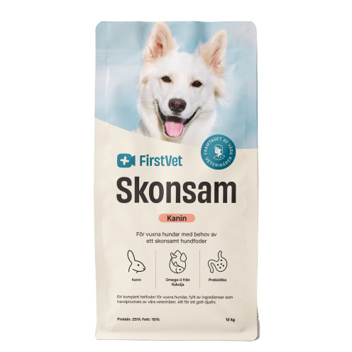 FirstVet Skonsam - hypoallergent foder för vuxna hundar - 12 kg | Djurtyp - Hund - Hundmat - Torrfoder | DogStyle
