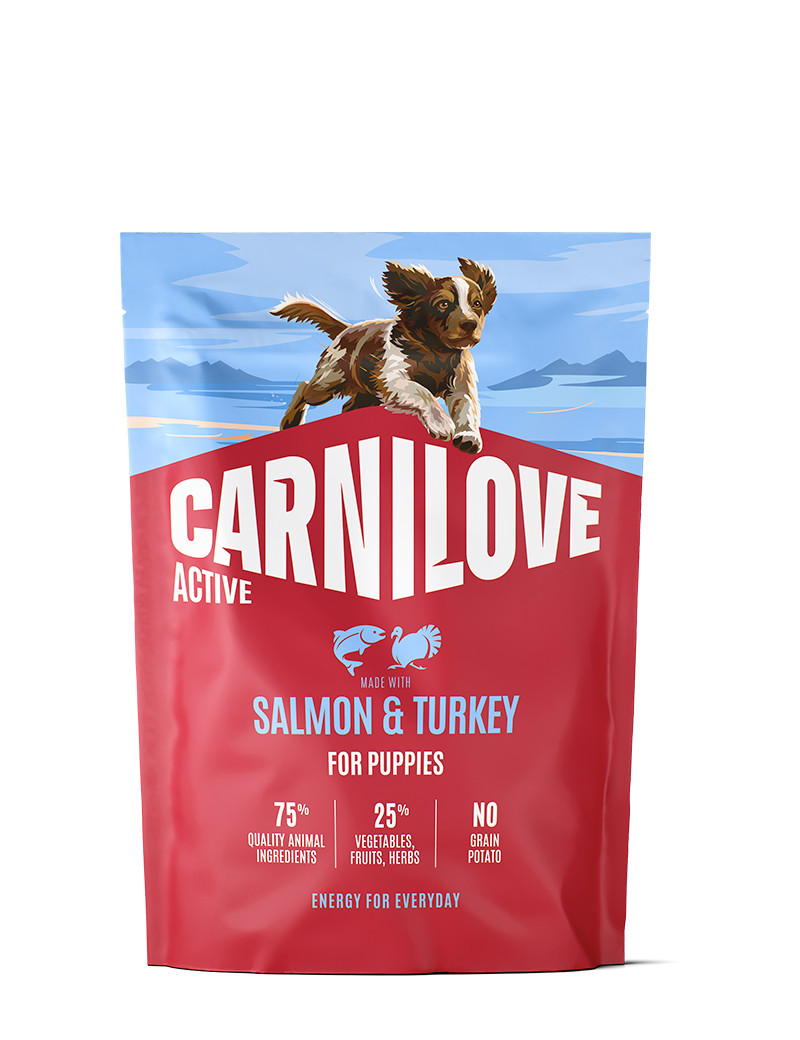 Salmon & Turkey Puppy Torrfoder för Valpar - 1,5 kg