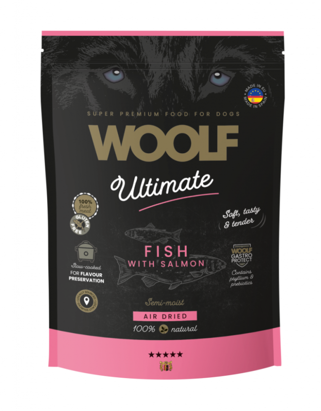 Semi-Moist Salmon Torrfoder för Hund - 1 kg | Djurtyp - Hund - Hundmat - Torrfoder | DogStyle