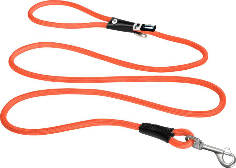 Comfort Stretch Leash Hundkoppel Beieg/Orange/Petrol - Orange L