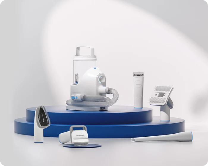 Trimningskit P2 Pro 5-i-1 med Dammsugare - Trimningskit | Djurtyp - Hund - Vård och skötsel - Pälsverktyg - Trimmers | DogStyle