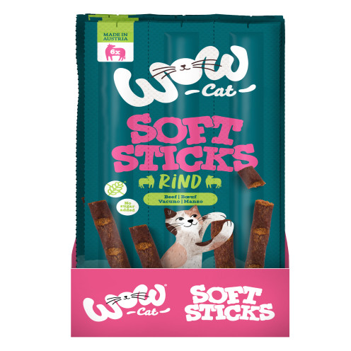 Soft Sticks Beef Kattgodis - 6 x 5 g