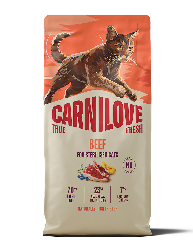 True Fresh Beef Adult Sterilised Torrfoder för Katt - 6 kg | Djurtyp - Katt - Kattmat - Torrfoder | DogStyle