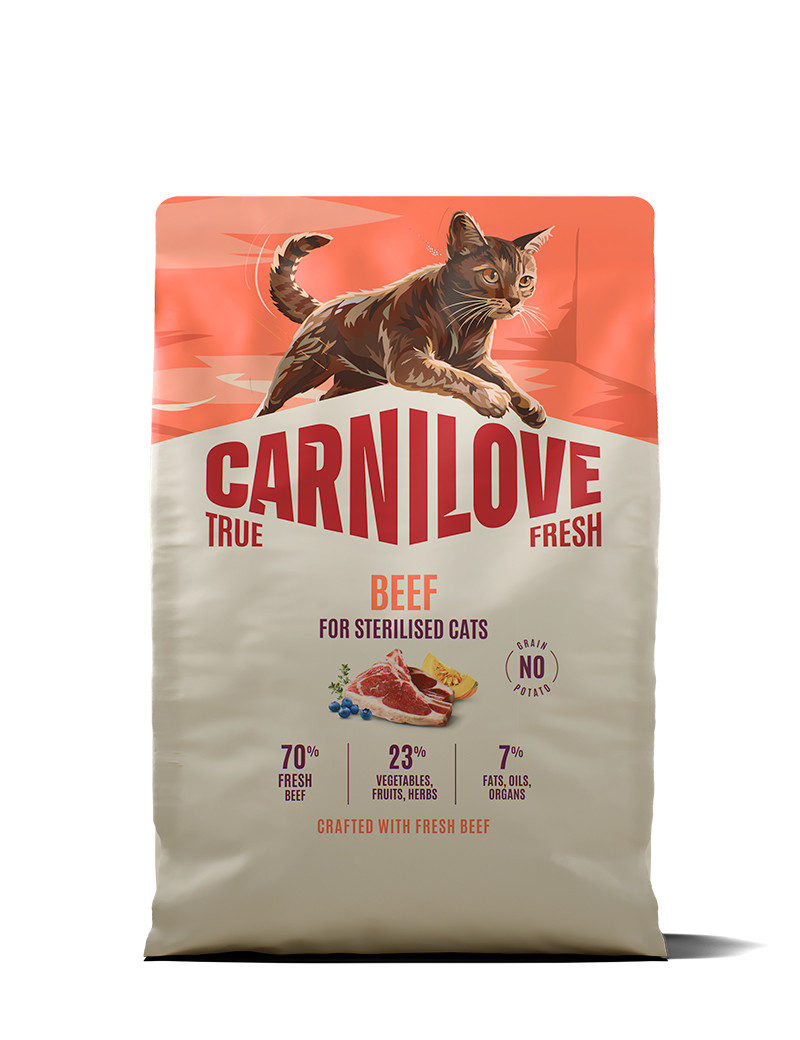 True Fresh Beef Adult Sterilised Torrfoder för Katt - 2 kg | Djurtyp - Katt - Kattmat - Torrfoder | DogStyle