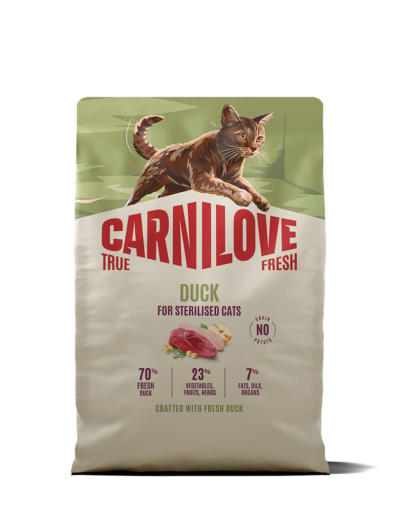 True Fresh Duck Adult Sterilised Torrfoder för Katt - 2 kg | Djurtyp - Katt - Kattmat - Torrfoder | DogStyle