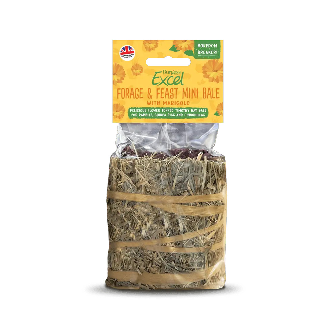 Excel Forage & Feast Mini Bale Marigold för Kaniner & Marsvin - 100 g