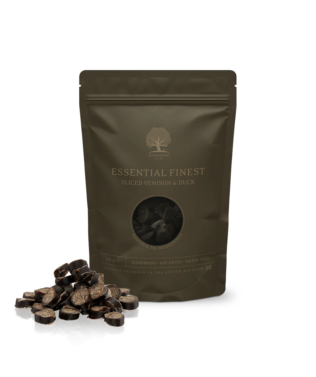 Essential Finest Sliced Venison & Duck Hundgodis - 110 g