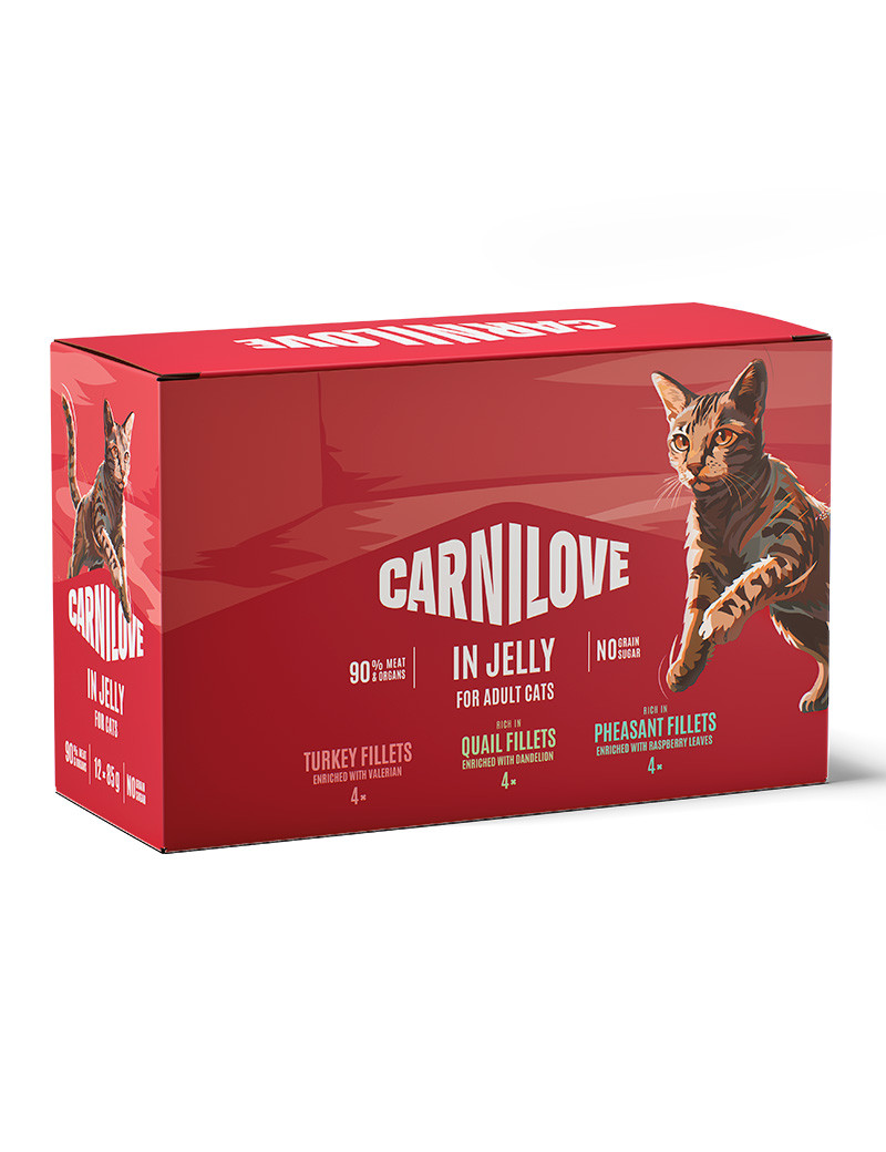 Multipack Pouches Jelly Våtfoder för Katt - 12 st x 85 g