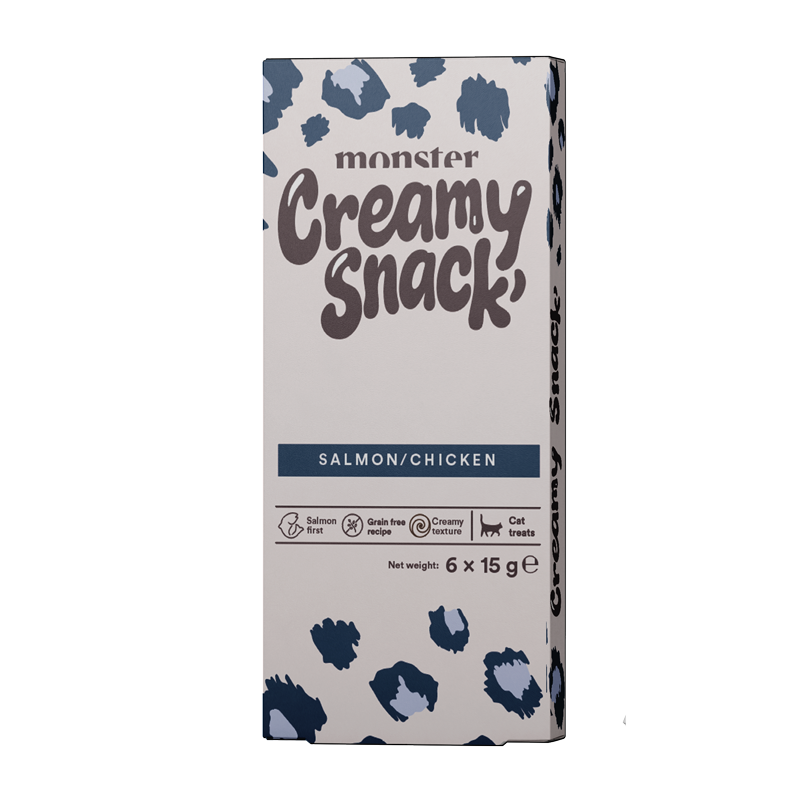 Creamy Snack Salmon Chicken Kattgodis - 6 x 15 g