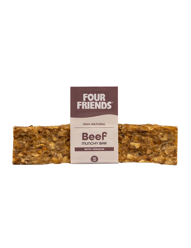 Natural Chews Beef Munchy Bar with Venison till Hund - 15 cm