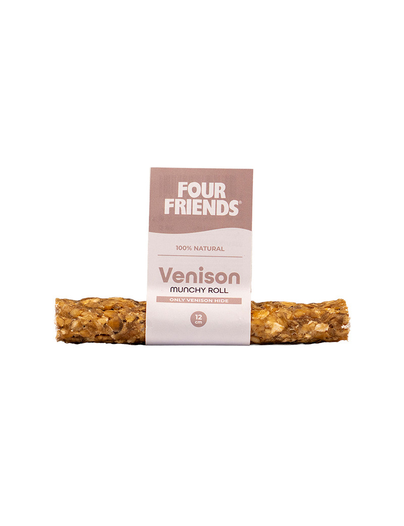 Natural Chews Venison Munchy Roll till Hund - 12 cm