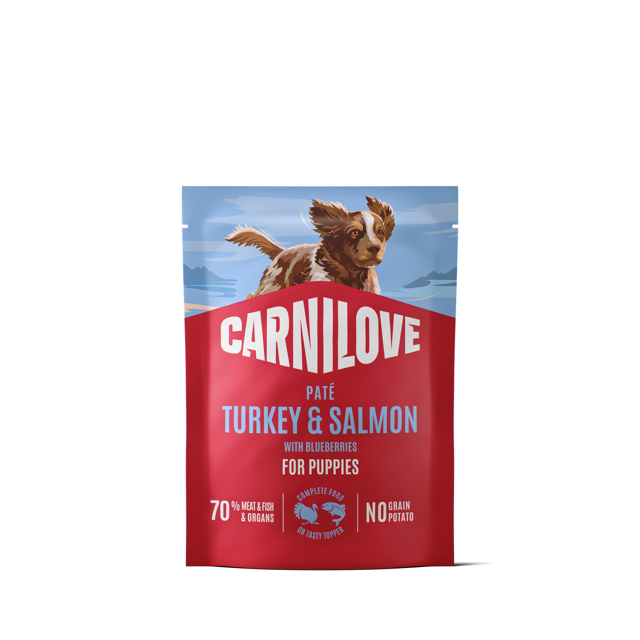 Carnilove Dog Pouch Paté Turkey & Salmon with Blueberries for Puppies - 300 g