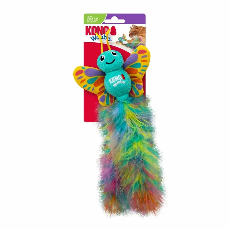 KONG Wubba Butterfly Kattleksak - 28 cm