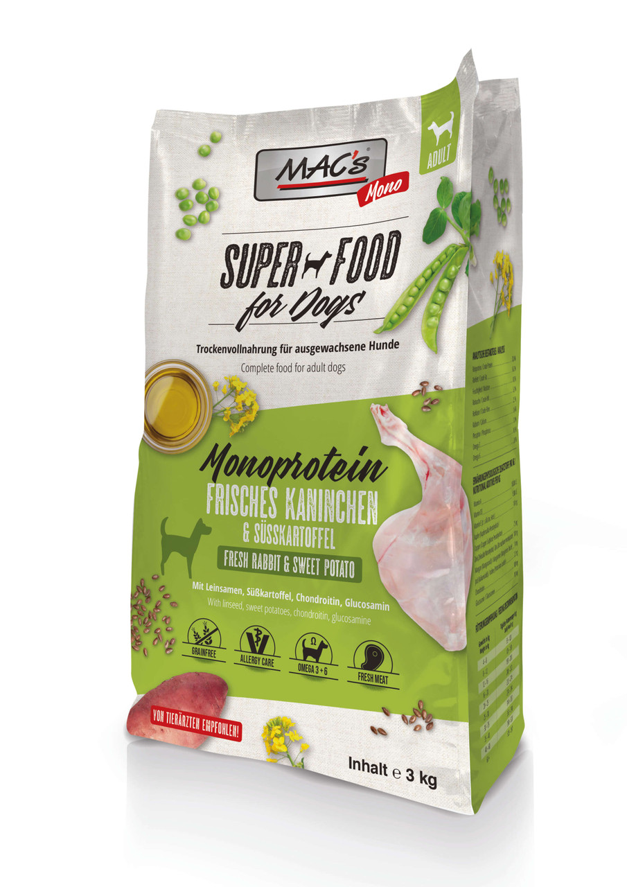 Monoprotein Rabbit Torrfoder för Hund - 3 kg