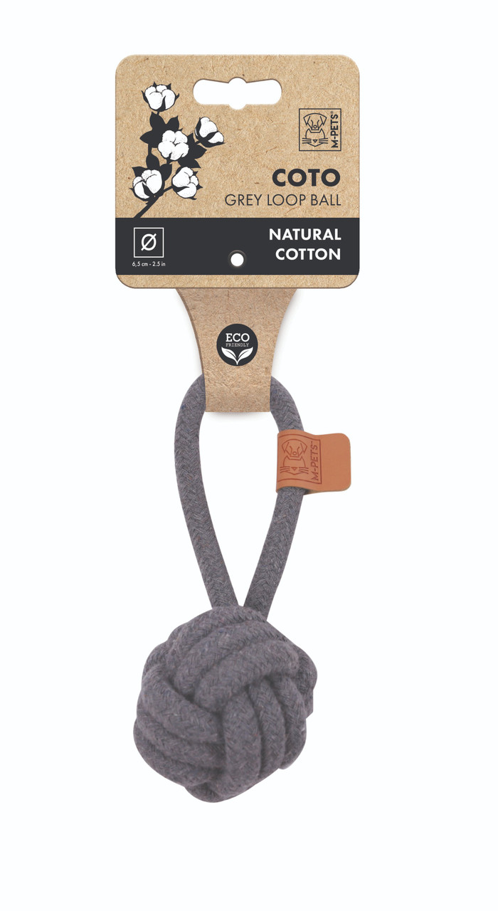 Hundleksak Loop Ball Grey - 6,5 cm
