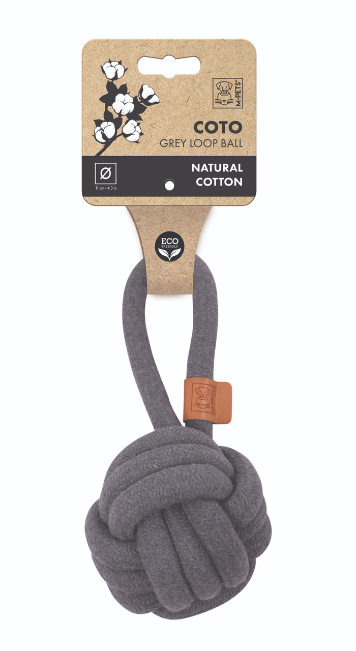 Hundleksak Loop Ball Grey - 11 cm