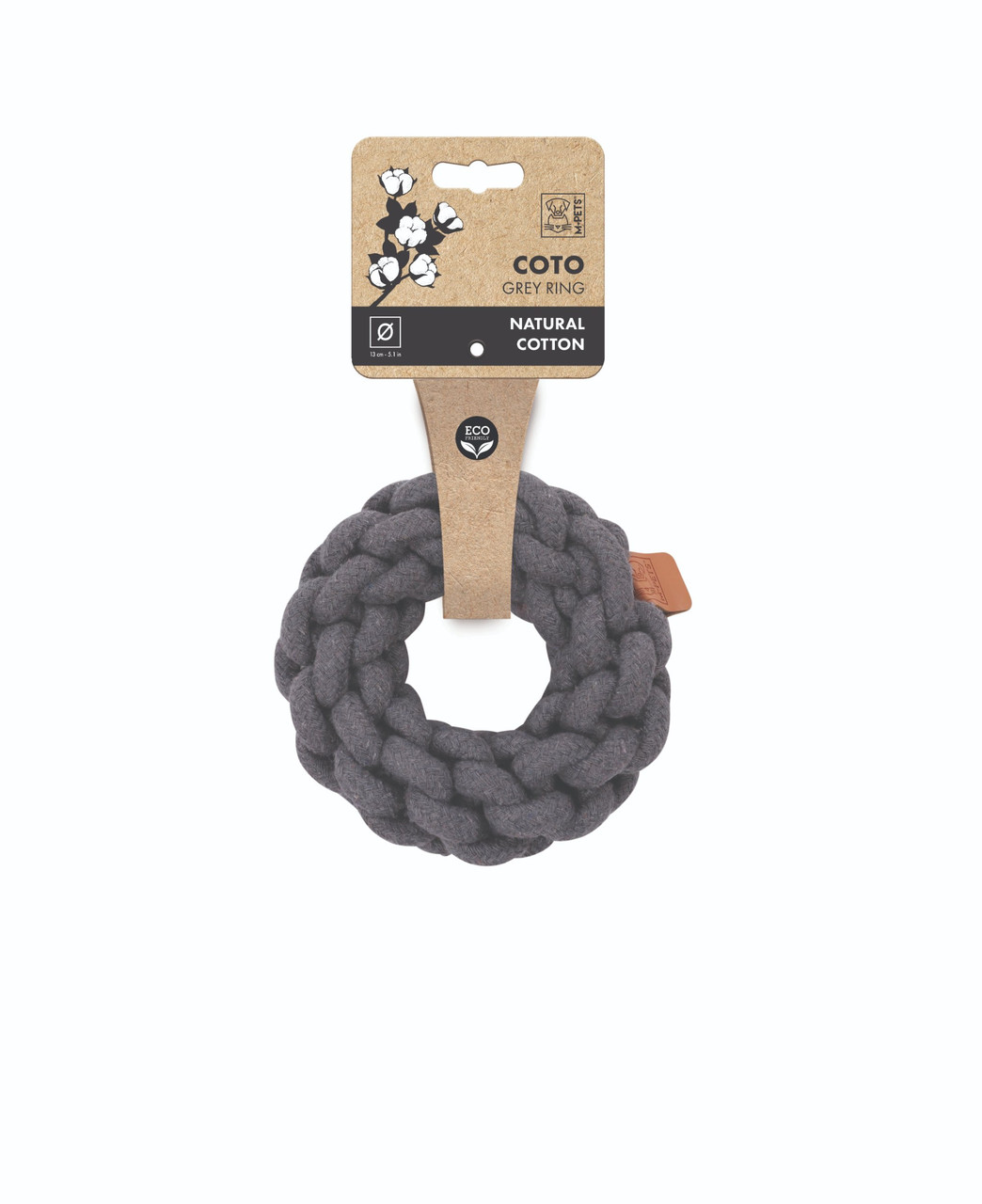Hundleksak Ring Grey - 13 cm
