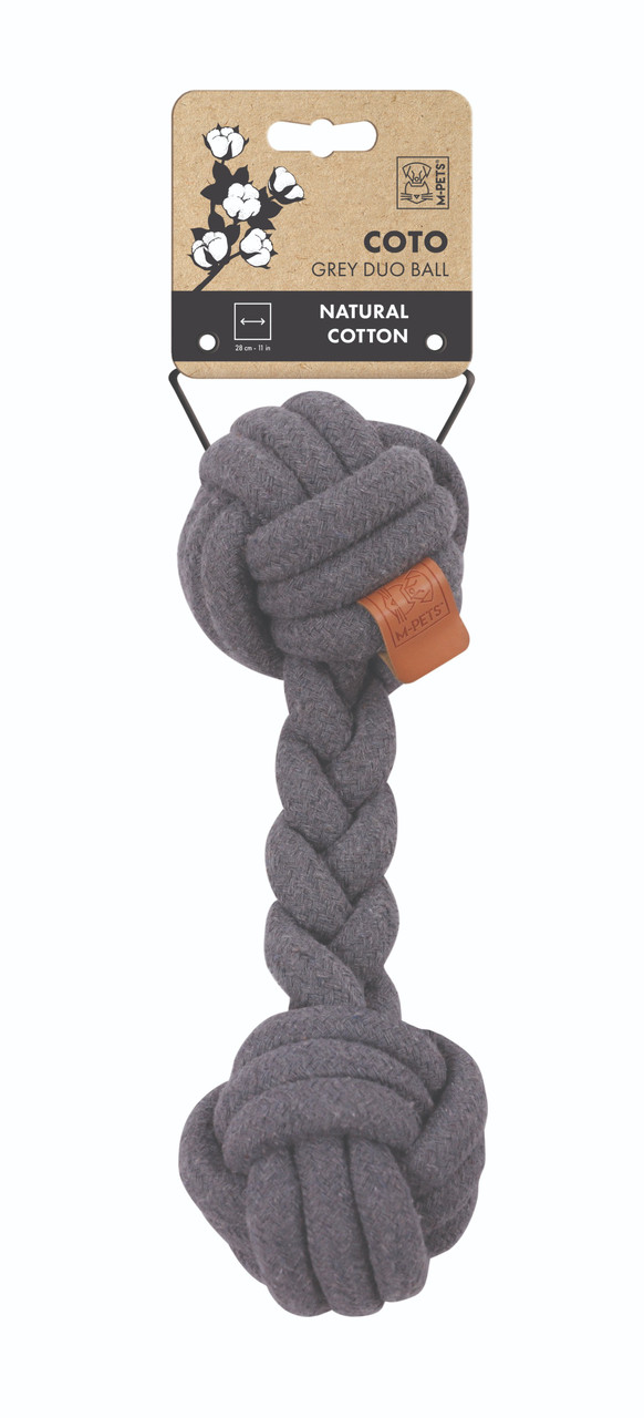 Hundleksak Duo Ball Grey - 28 cm