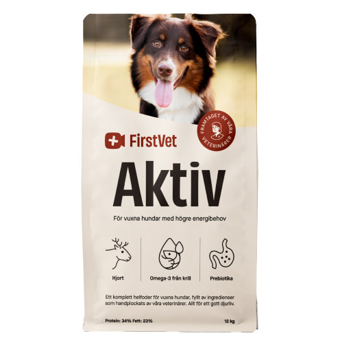 FirstVet Aktiv – energirikt foder för aktiva hundar - 3 kg